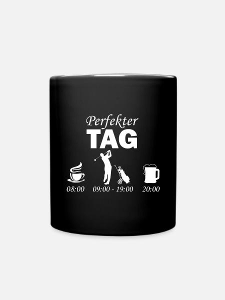 Golfer - Tasse einfarbig - Schwarz