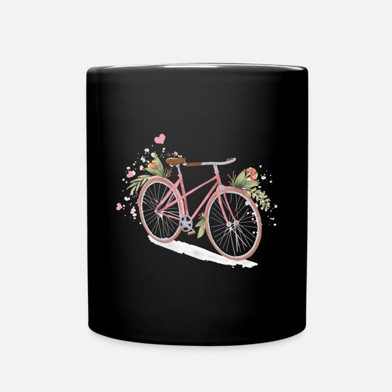 Cadeau de vélo de vélo de vélo de bicyclette de bicyclette de fille - Mug uni - noir
