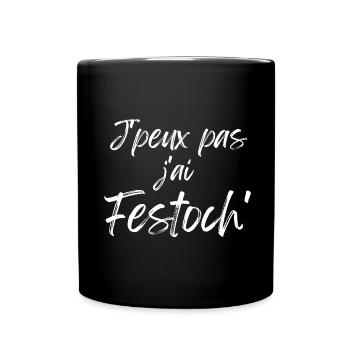 je peux pas j ai festival cadeau humour - Mug uni - noir - Devant