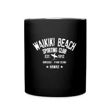 waikiki beach sporting club - Full Colour Mug - black - Front