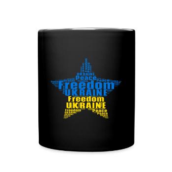 Ukraine Amour Paix Idée Cadeau Paix - Mug uni - noir - Devant