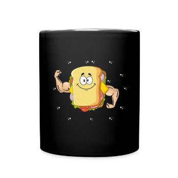 Musculation Sandwich Fitness Gym Food - Mug uni - noir - Devant