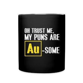 Goldwaschen Goldsucher Goldschüfer Design - Tasse einfarbig - Schwarz - Vorne