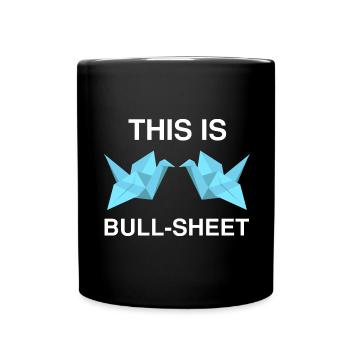 Conception d'origami japonais et origami kirigami - Mug uni - noir - Devant