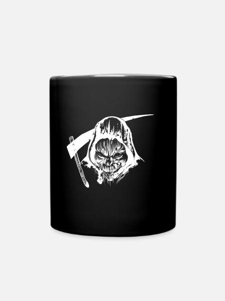 Creepy Grim Reaper - Crâne d’Halloween - Mug uni - noir