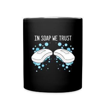 Homemade soap design for oil soap making - Full Colour Mug - black - Front