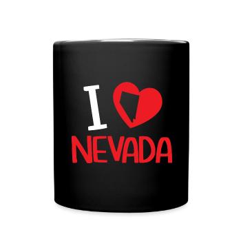 Ich liebe Nevada USA Staat Amerika Reisen Nevadan - Tasse einfarbig - Schwarz - Vorne