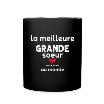 Ma Grande Soeur message Tendresse Pour Toi - Mug uni - noir - Devant