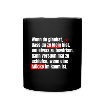 Protest, Demokratie, Klima, Politik, Widerstand - Tasse einfarbig - Schwarz - Vorne