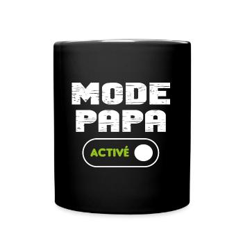 Mode papa activé - Mug uni - noir - Devant