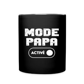 Mode papa activé - Mug uni - noir - Devant