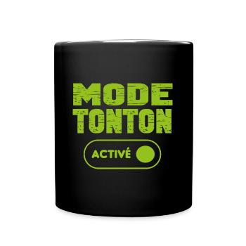 Mode tonton activé - Mug uni - noir - Devant
