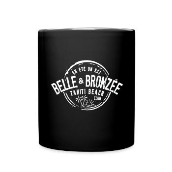 Beautiful and tanned in summer Tahiti Beach - Full Colour Mug - black - Front