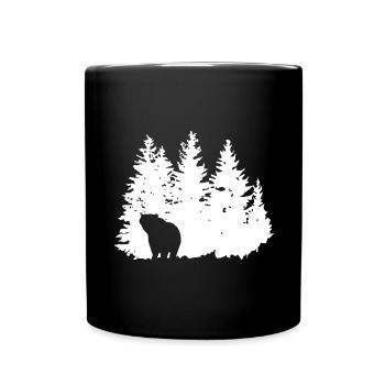 Trees - Bear - (3) - Full Colour Mug - black - Front