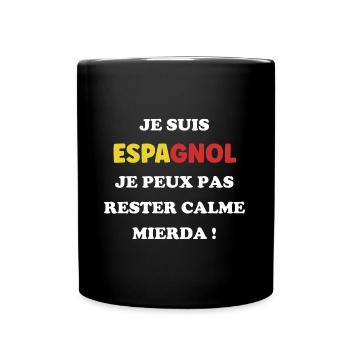 Je suis espagnol - Mug uni - noir - Devant