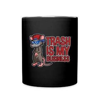 Opossum Design für Possum Fans und Opossum Fans - Tasse einfarbig - Schwarz - Vorne