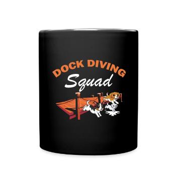 Dock Diving Design für Dog Jumping und Dock Dog - Tasse einfarbig - Schwarz - Vorne
