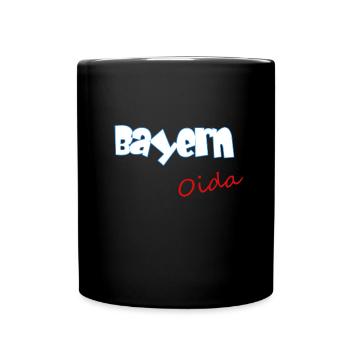 Bayern Oida - Tasse einfarbig - Schwarz - Vorne