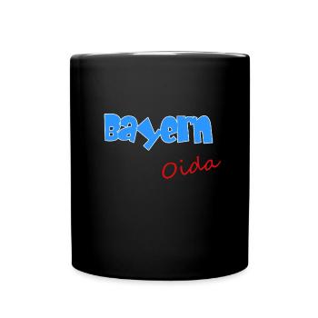 Bayern Oida - Tasse einfarbig - Schwarz - Vorne