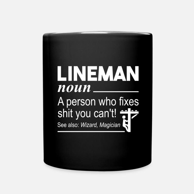 High Voltage Electrician Power Grid - Full Colour Mug - black