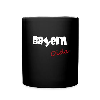 Bayern Oida - Tasse einfarbig - Schwarz - Vorne