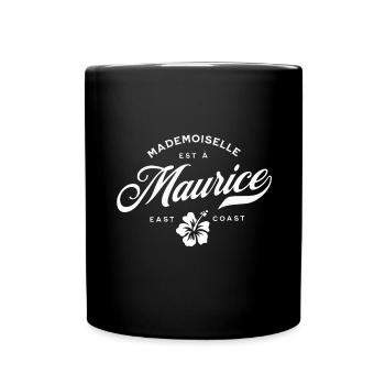 Mademoiselle est à l ile Maurice coul - Mug uni - noir - Devant