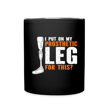 Conception de jambe bionique pour prothèses de jambe - Mug uni - noir - Devant