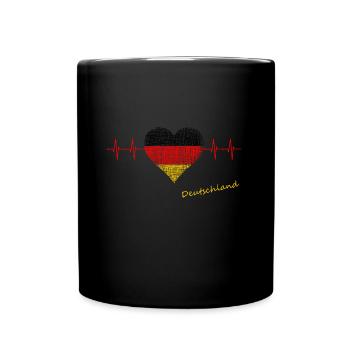 Deutschland - Tasse einfarbig - Schwarz - Vorne