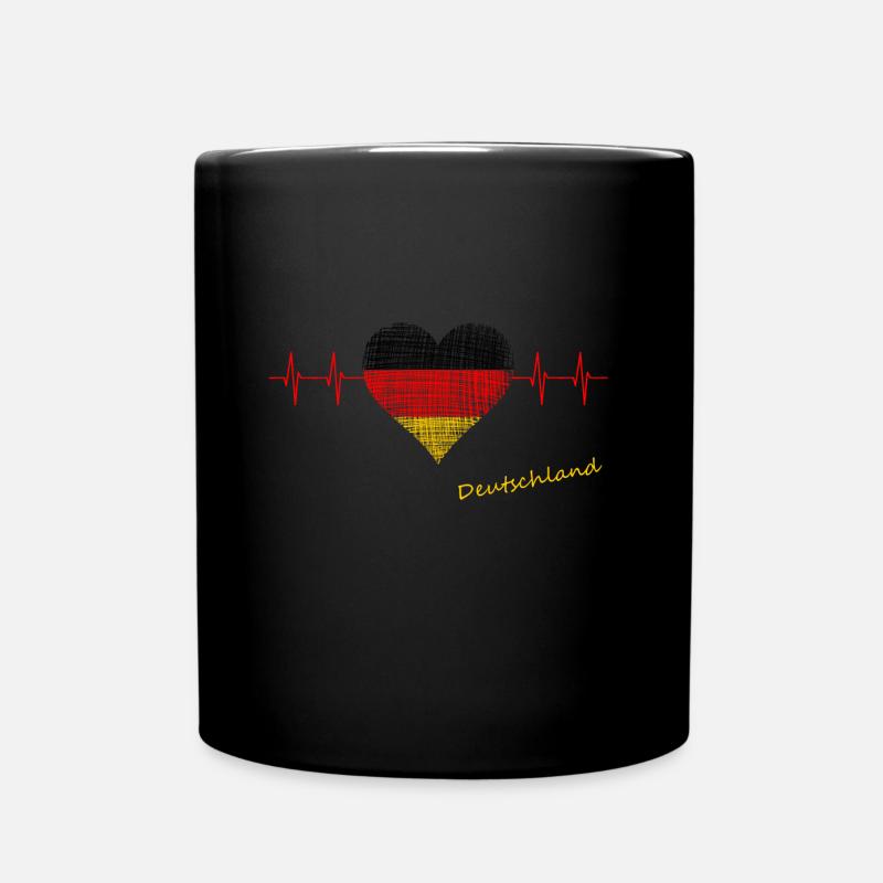 Deutschland - Tasse einfarbig - Schwarz