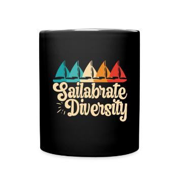 Drôle de voilier pour le capitaine du bateau - Mug uni - noir - Devant
