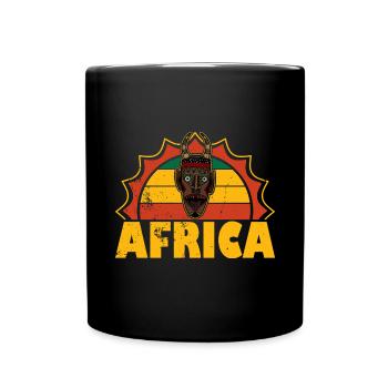 Africa Mask African Afro History - Full Colour Mug - black - Front