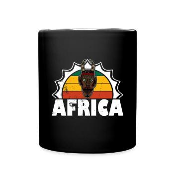 Africa Mask African Afro History - Full Colour Mug - black - Front