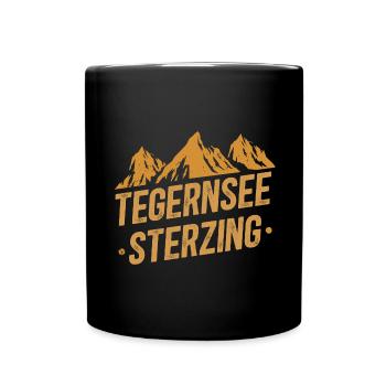 Crossing the Alps Tegernsee Sterzing - Full Colour Mug - black - Front