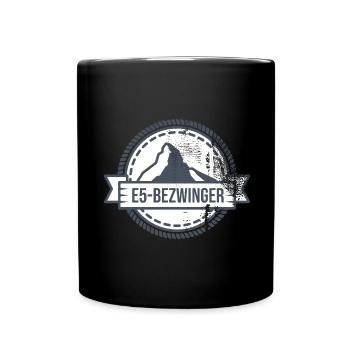 Alpenüberquerung Oberstdorf Meran E5 Fernwanderweg - Tasse einfarbig - Schwarz - Vorne