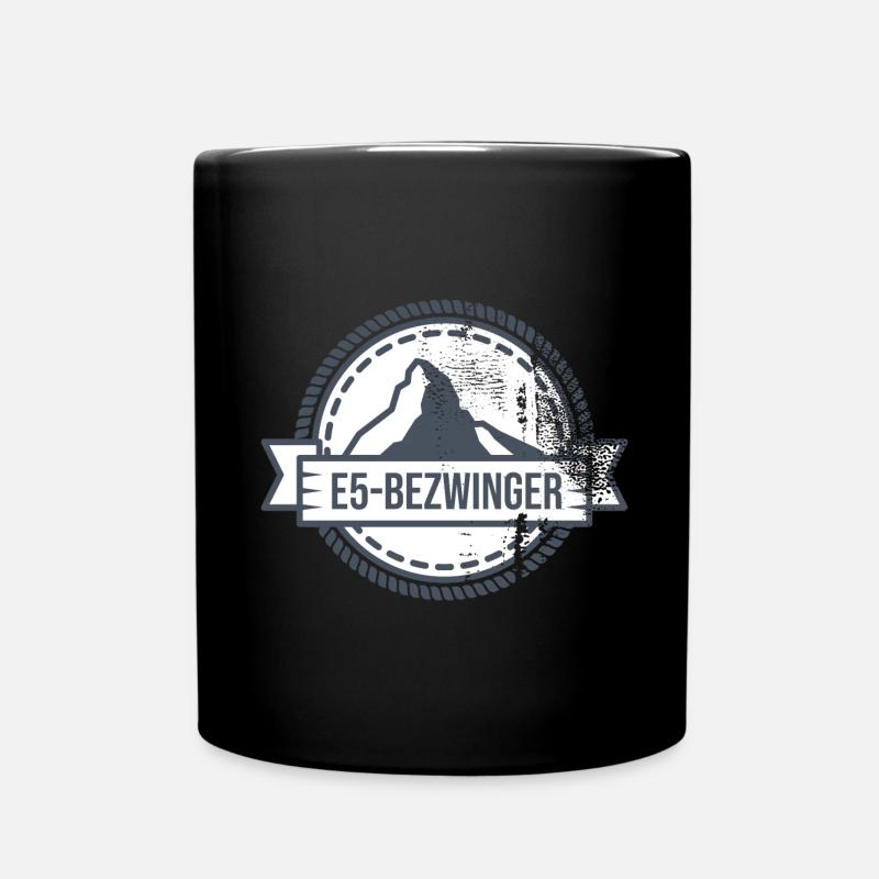 Alpenüberquerung Oberstdorf Meran E5 Fernwanderweg - Tasse einfarbig - Schwarz