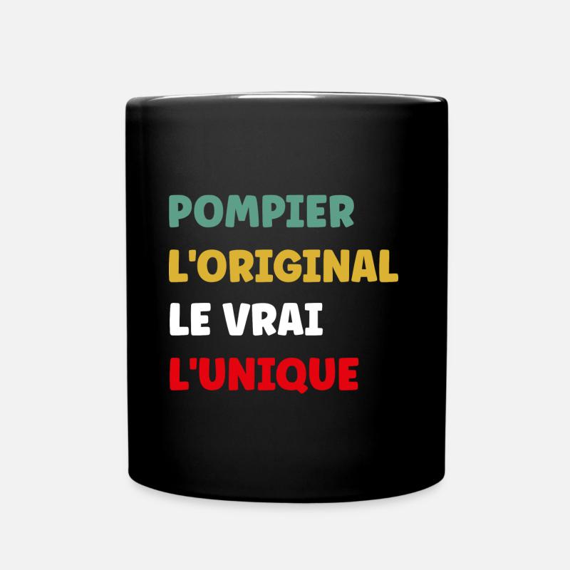 pompier - Mug uni - noir