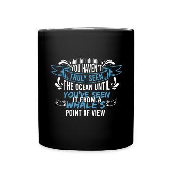 Conception de baleines à bosse pour l’océan, la mer, la baleine et les baleines - Mug uni - noir - Devant