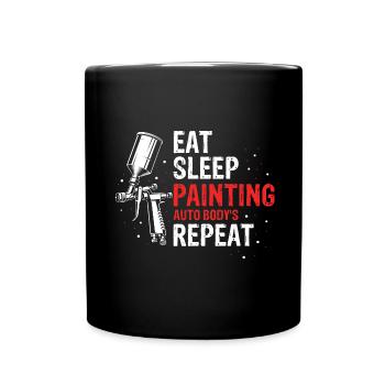 Car Painter for Car Painter for Car Detailer - Full Colour Mug - black - Front