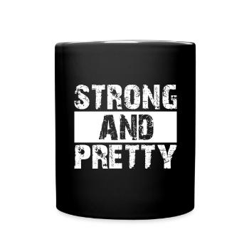 Strong and beautiful - Full Colour Mug - black - Front
