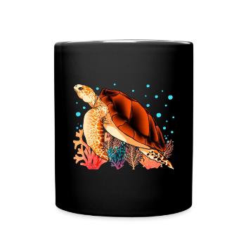Mer Animal Océan Animal Cadeau Tortue Colorée - Mug uni - noir - Devant