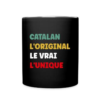 Catalan - Mug uni - noir - Devant