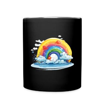 Fierté arc-en-ciel - Mug uni - noir - Devant