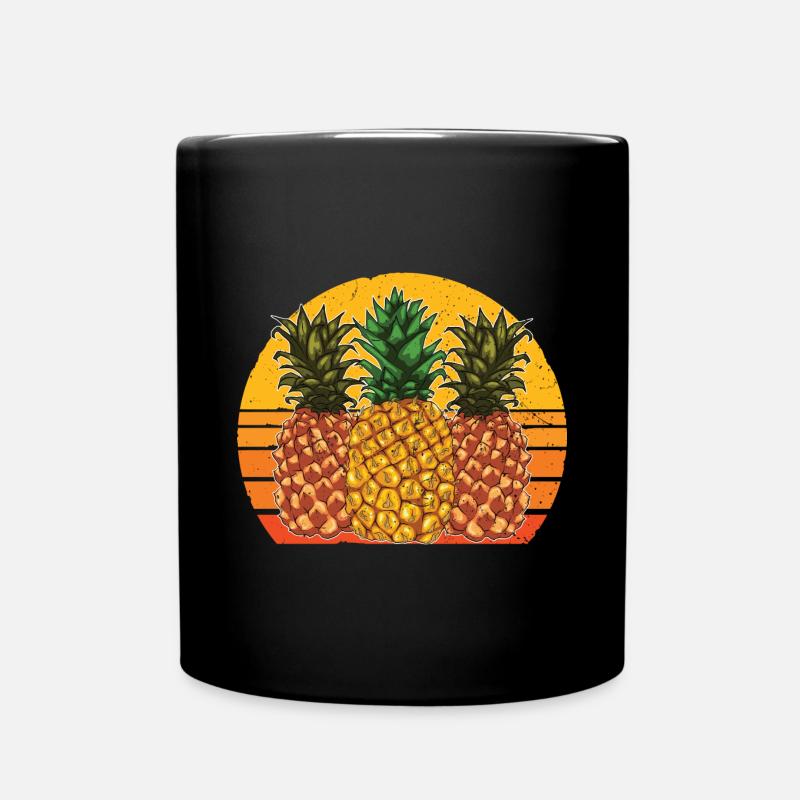 Ananas rétro - Mug uni - noir