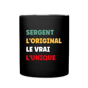 sergent - Mug uni - noir - Devant