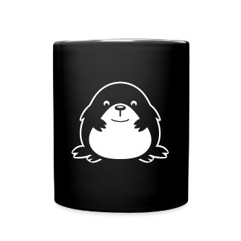 Humour mignonne petite taupe - Mug uni - noir - Devant