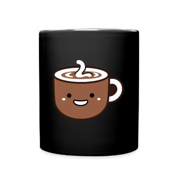Humor Small Hot Chocolate - Full Colour Mug - black - Front
