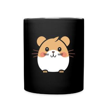 Cute Humor Little Hamster - Full Colour Mug - black - Front
