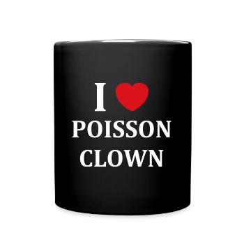 Humour petit poisson clown - Mug uni - noir - Devant