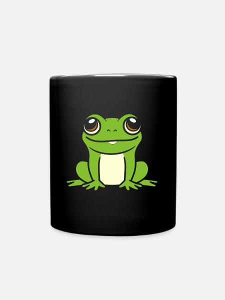 Kleiner Frosch - Tasse einfarbig - Schwarz
