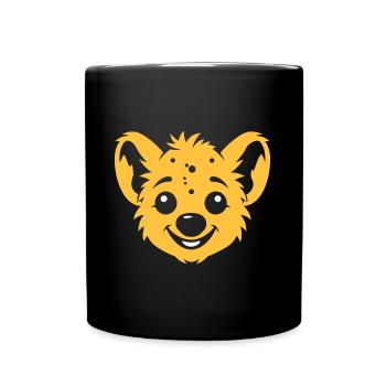 Hyäne - Tasse einfarbig - Schwarz - Vorne